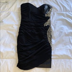 Bebe embellished black dress